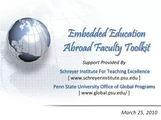 Embedded Education Abroad Faculty Toolkit