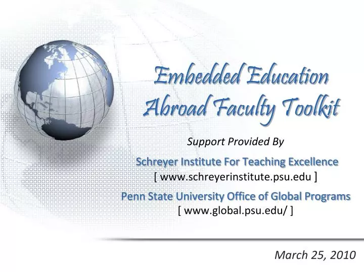 embedded education abroad faculty toolkit