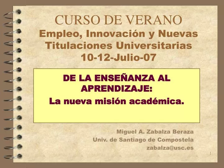 curso de verano empleo innovaci n y nuevas titulaciones universitarias 10 12 julio 07