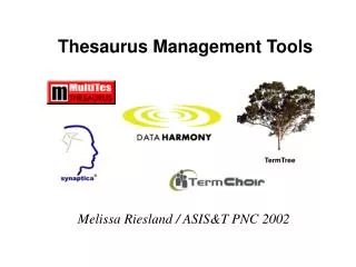 Thesaurus Management Tools