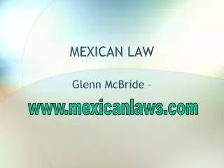 MEXICAN LAW