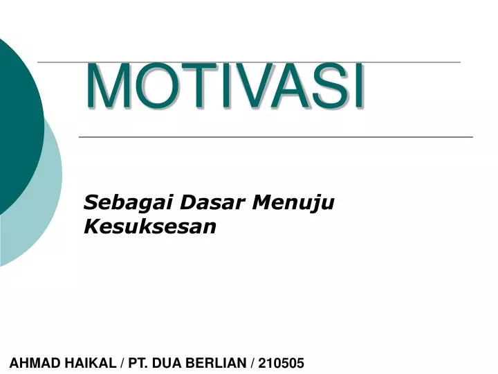 motivasi