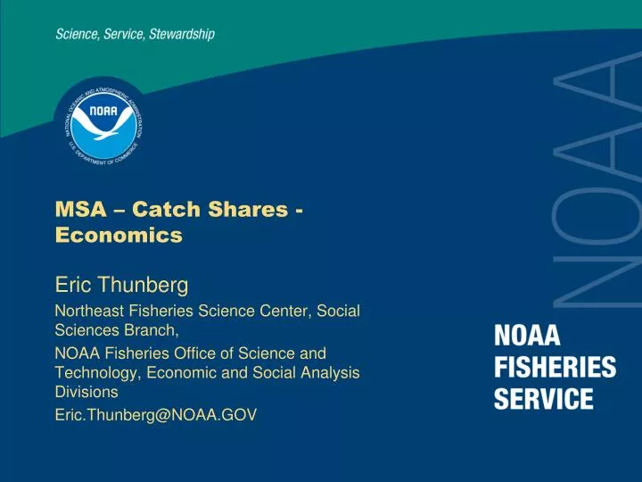 msa catch shares economics