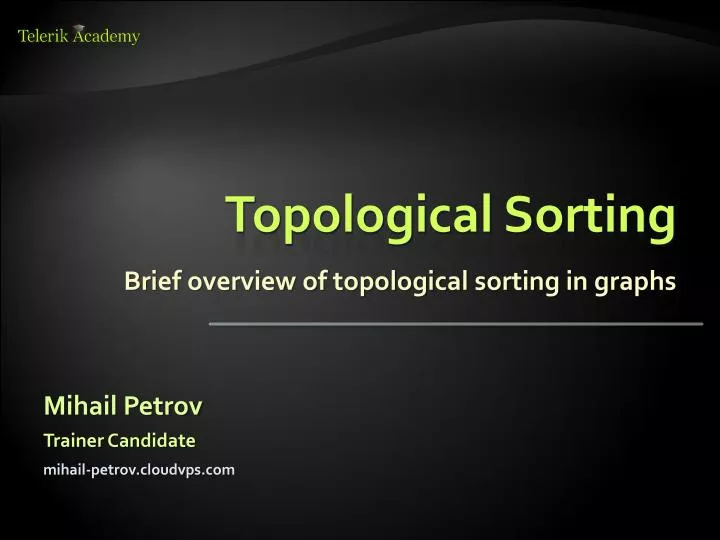 topological sorting