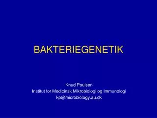 bakteriegenetik