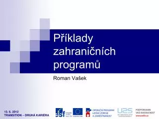 p klady zahrani n ch program