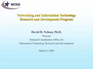 Networking and Information Technology Research and Development Program