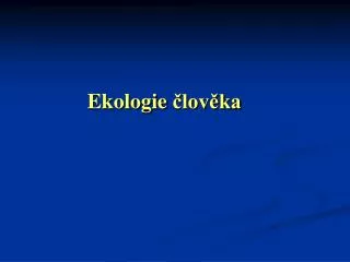 ekologie lov ka