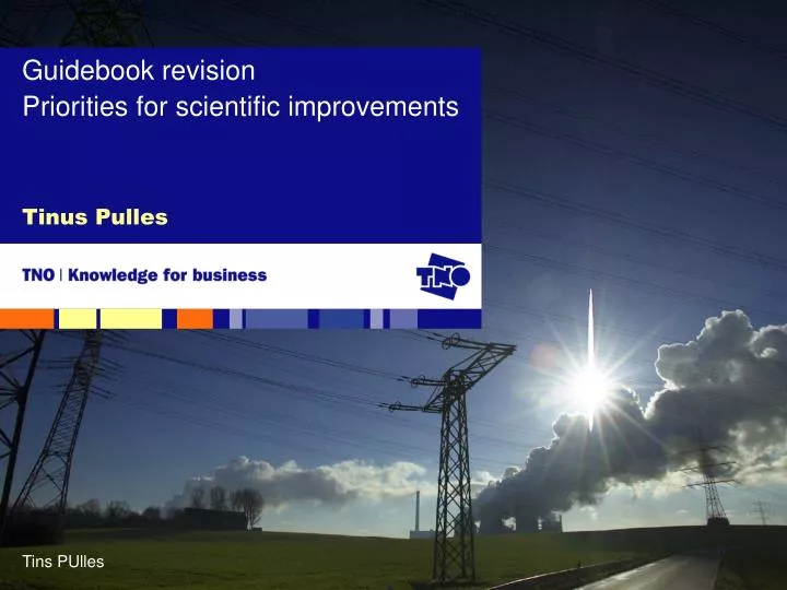 guidebook revision priorities for scientific improvements