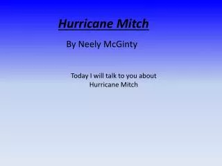 Hurricane Mitch