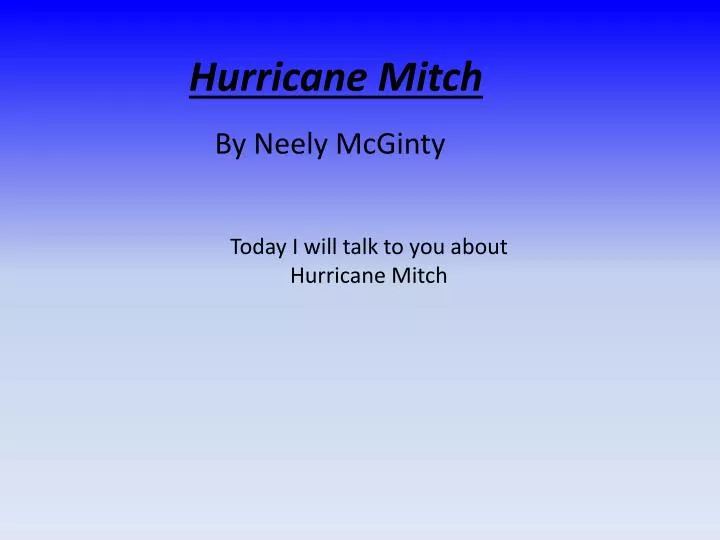 hurricane mitch