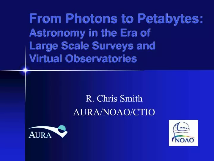 from photons to petabytes astronomy in the era of large scale surveys and virtual observatories