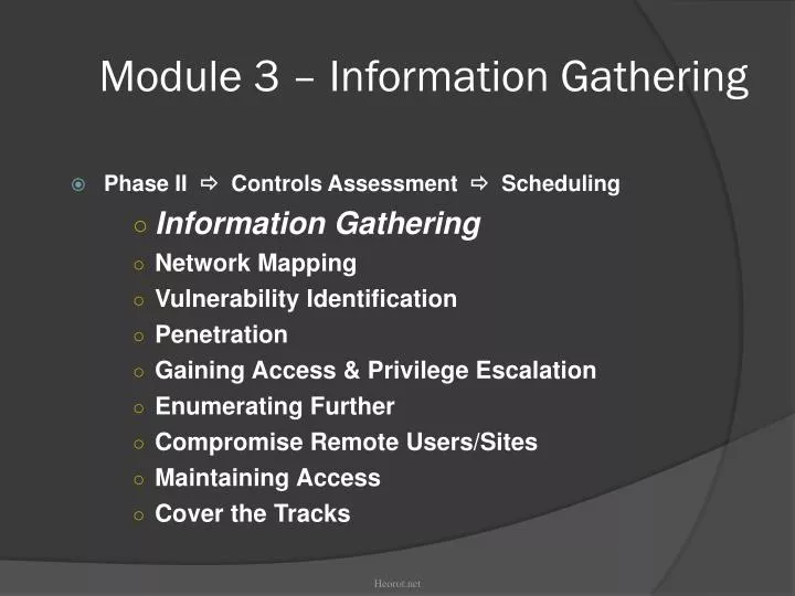module 3 information gathering