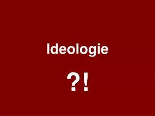 ideologie