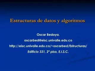 estructuras de datos y algoritmos