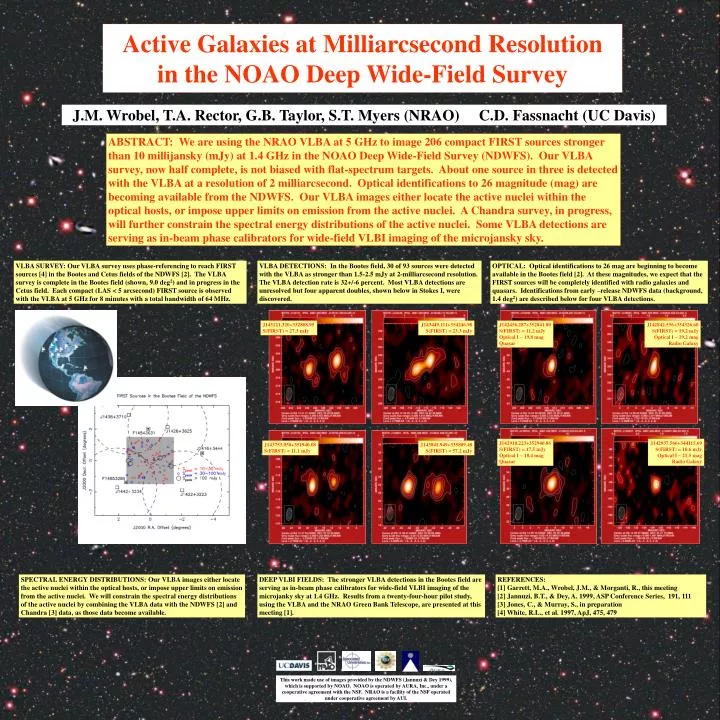 active galaxies at milliarcsecond resolution in the noao deep wide field survey