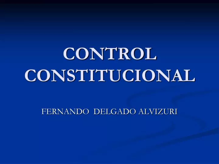 control constitucional