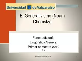 el generativismo noam chomsky