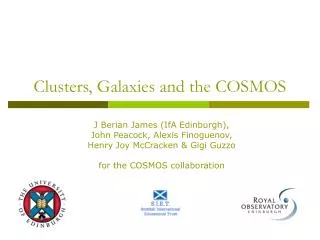 Clusters, Galaxies and the COSMOS