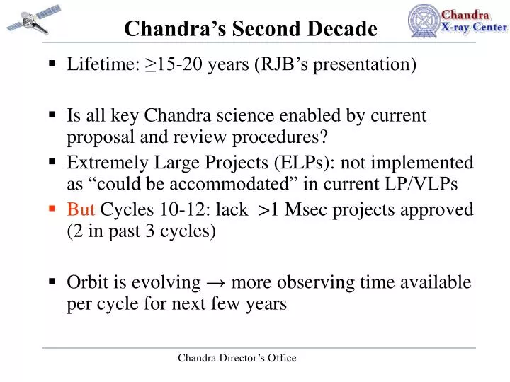 chandra s second decade