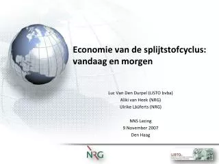 economie van de splijtstofcyclus vandaag en morgen