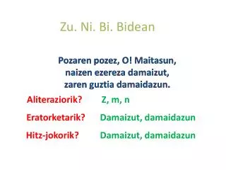 zu ni bi bidean