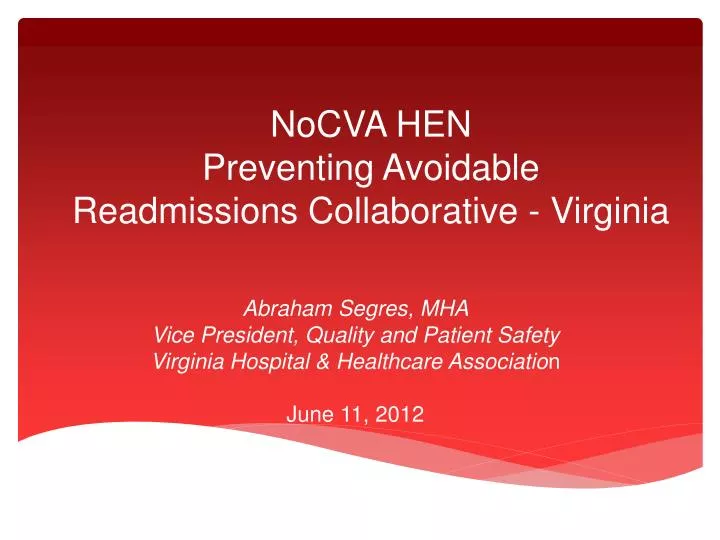 nocva hen preventing avoidable readmissions collaborative virginia