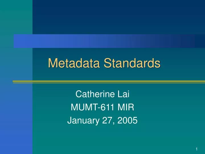 metadata standards