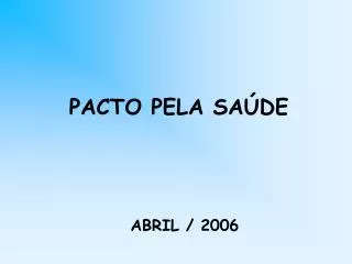 pacto pela sa de