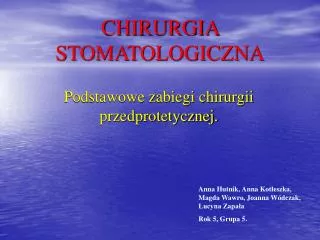 chirurgia stomatologiczna