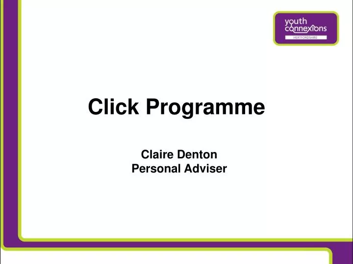 click programme