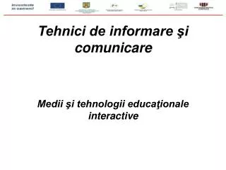 tehnici de informare i comunicare