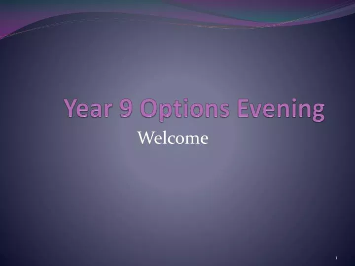 year 9 options evening