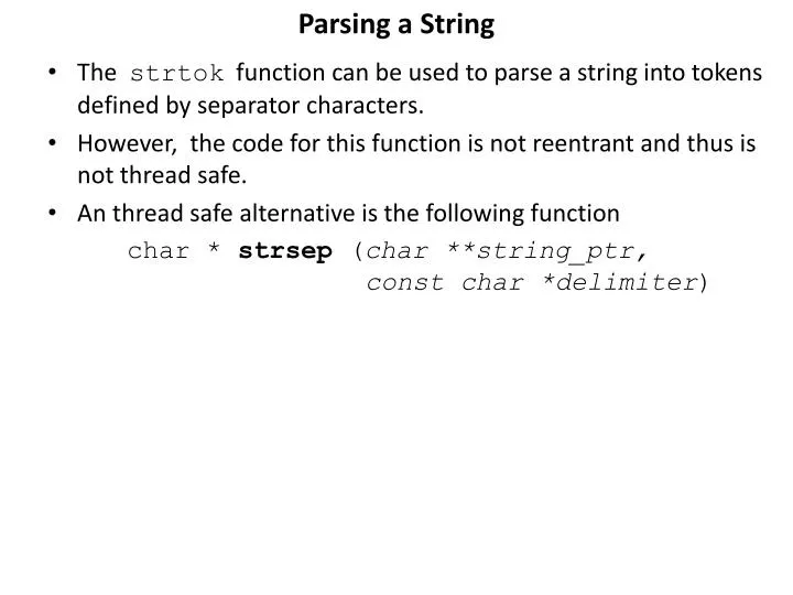 parsing a string