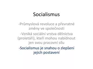 socialismus
