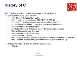 History of C