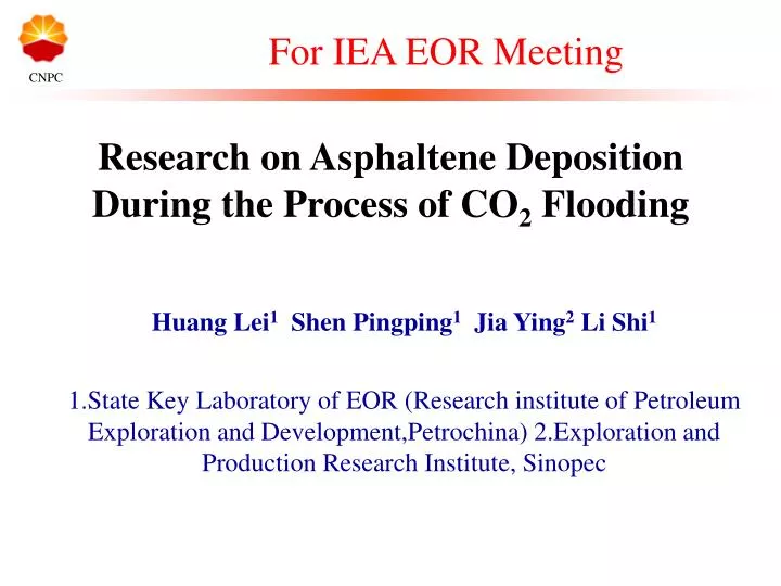 research on asphaltene deposition during the process of co 2 flooding