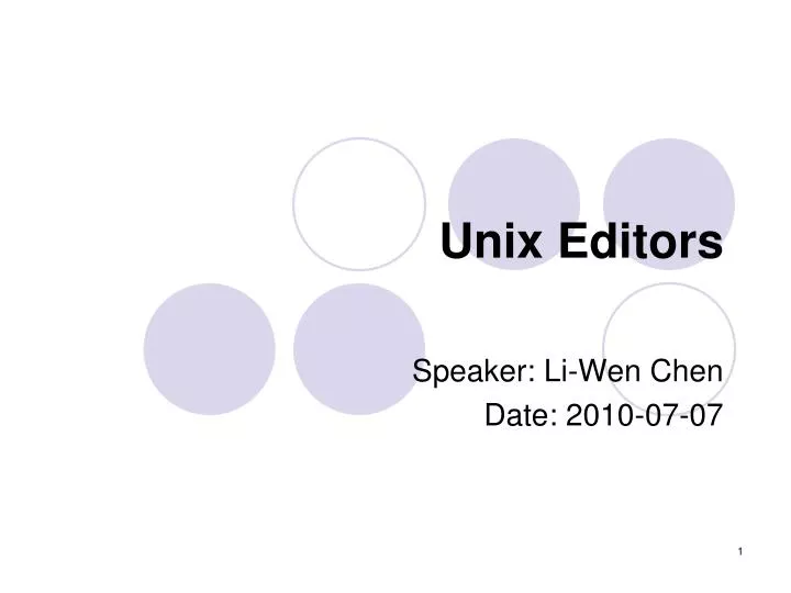 unix editors