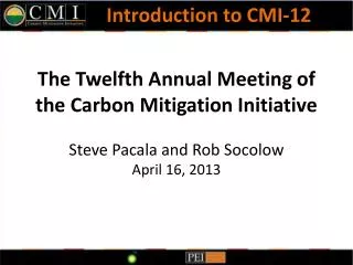 Introduction to CMI-12