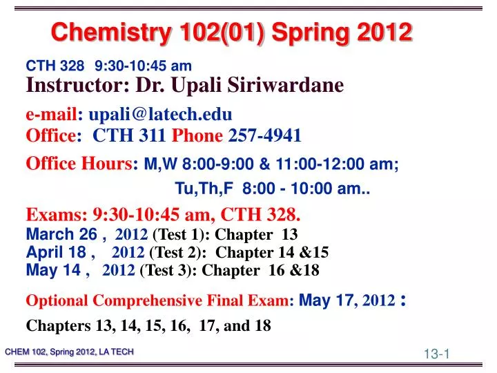 chemistry 102 01 spring 2012