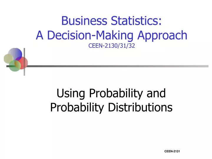 using probability and probability distributions