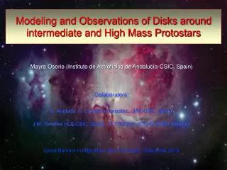 Modeling and Observations of Disks around intermediate and High Mass Protostars
