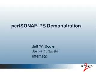 perfsonar ps demonstration