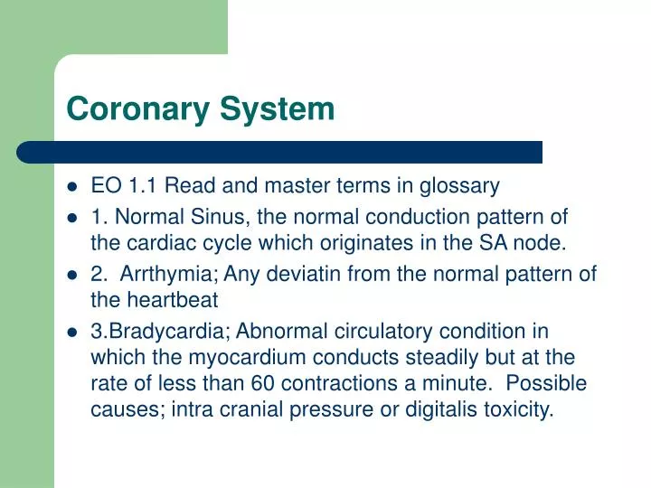 coronary system
