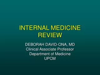 INTERNAL MEDICINE REVIEW