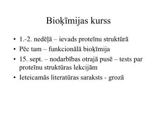 bio mijas kurss