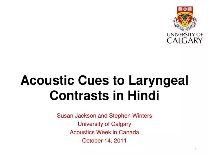 acoustic cues to laryngeal contrasts in hindi
