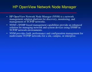 HP OpenView Network Node Manager