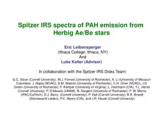 Spitzer IRS spectra of PAH emission from Herbig Ae/Be stars