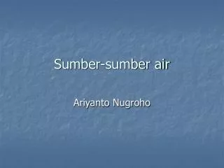 sumber sumber air